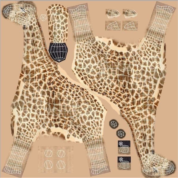 giraffe Low-poly 3D model_7