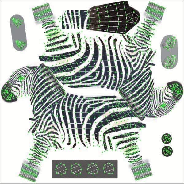 zebra Low-poly 3D model_7