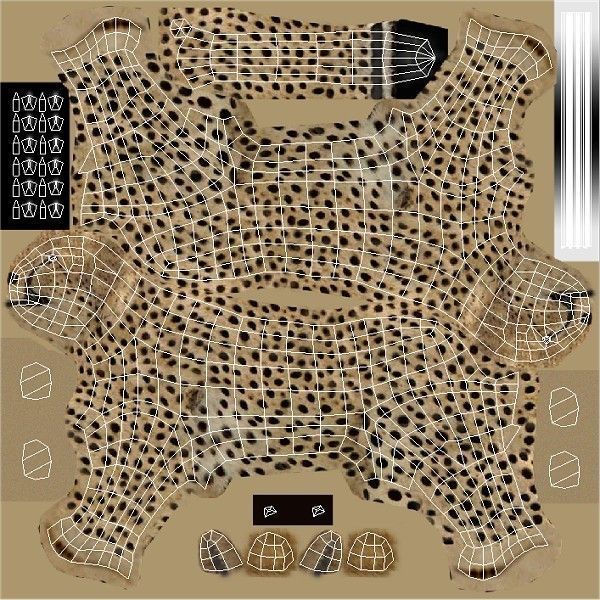 cheetah Low-poly 3D model_6