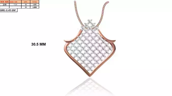 Marquise Shaped Rose Gold Pendant With Diamonds 4