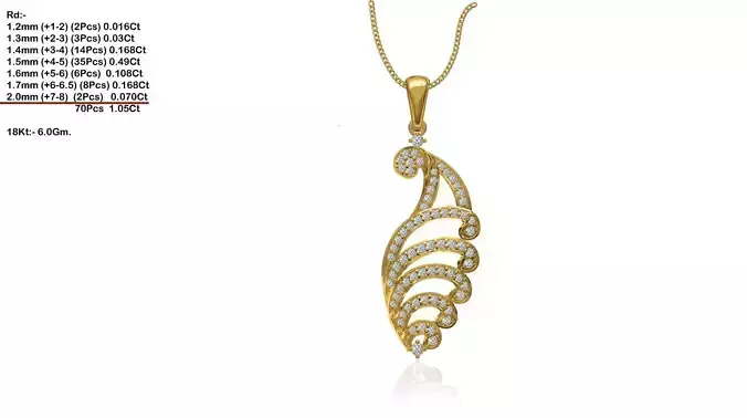 Gold Pendant With Diamonds 160