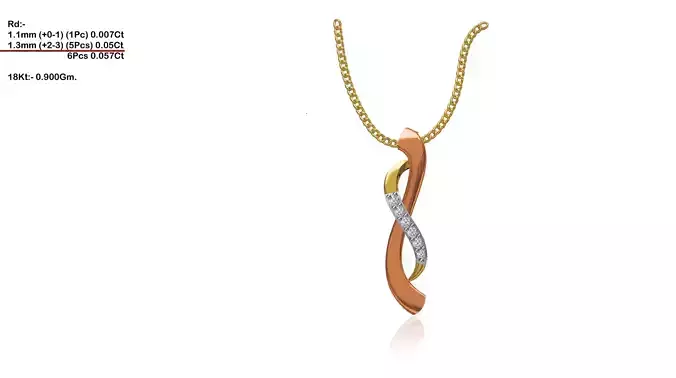 Gold Pendant With Diamonds 162