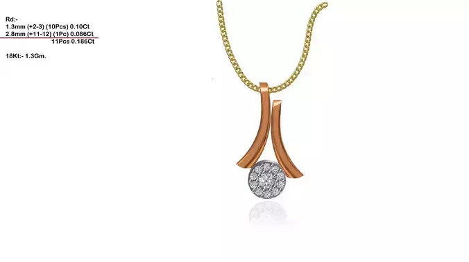 Gold Pendant With Diamonds 163