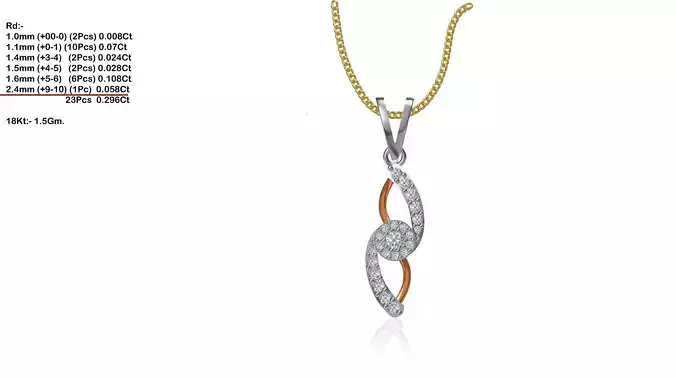 Floral Pendant With Diamonds 1