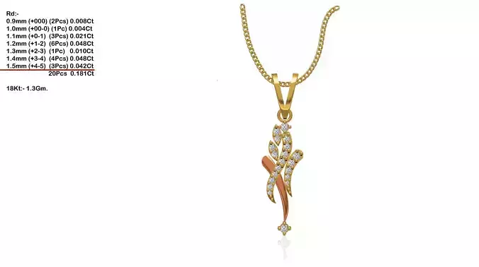 Gold Pendant With Diamonds 165