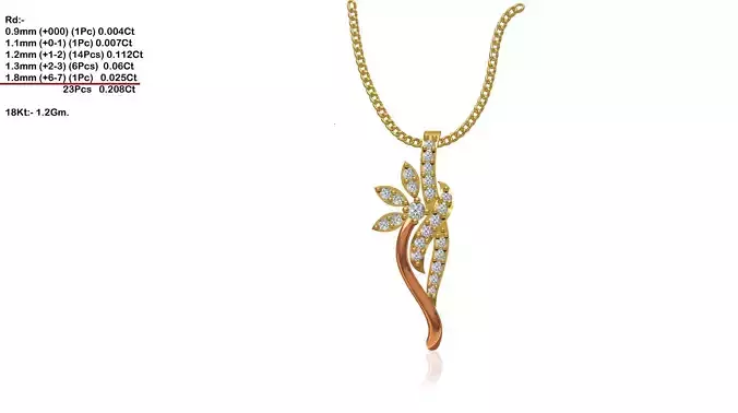 Gold Pendant With Diamonds 168