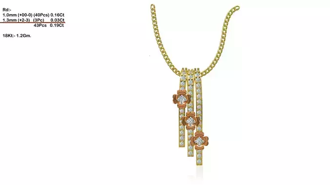 Gold Pendant With Diamonds 170