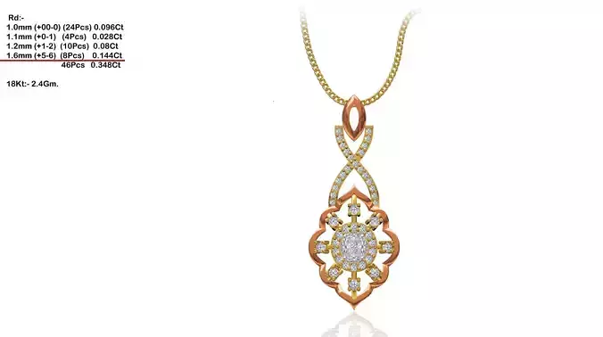 Gold Pendant With Diamonds 171