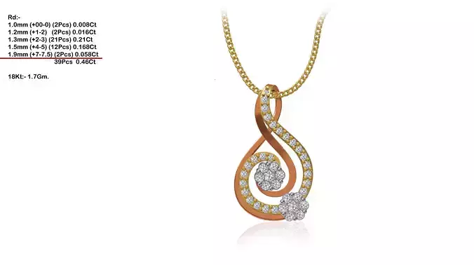 Loop Pendant With Diamonds 1