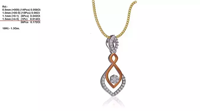 Marquise Shaped Pendant With Diamonds 4