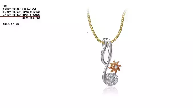 Silver Pendant With Diamonds 11