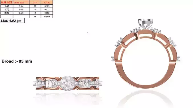 Rose Gold Engagement Ring With Diamonds 29