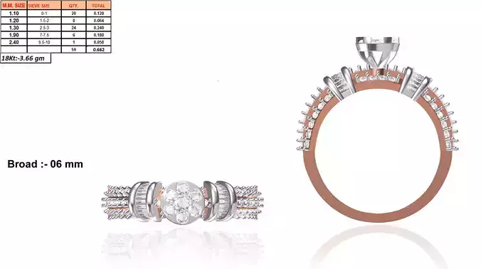 Rose Gold Engagement Ring With Diamonds 32