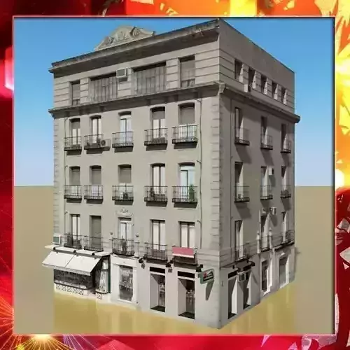 Photorealistic Low Poly Building