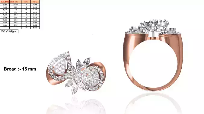 Spiral Thick Ring With Diamonds