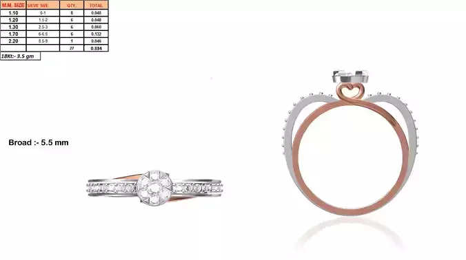 Side Stone Engagement Ring With Diamonds 21