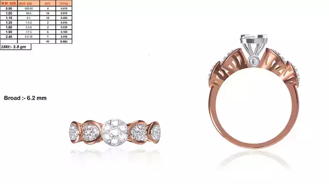 Rose Gold Engagement Ring With Diamonds 34