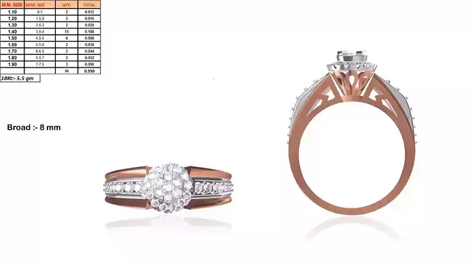 Rose Gold Engagement Ring With Diamonds 35