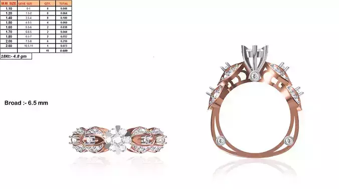 Rose Gold Engagement Ring With Diamonds 38