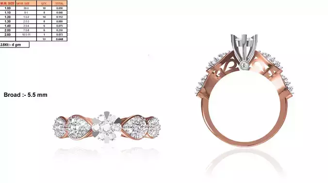 Rose Gold Engagement Ring With Diamonds 41