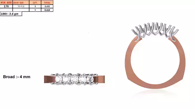 Rose Gold Engagement Ring With Diamonds 43