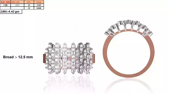 Rose Gold Cluster Ring