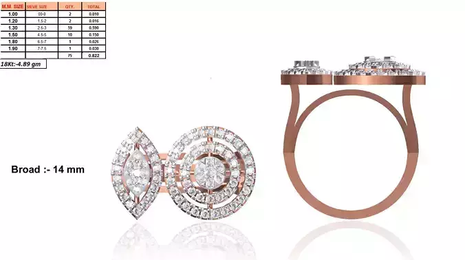 Halo Rose Gold Ring With Diamonds 2