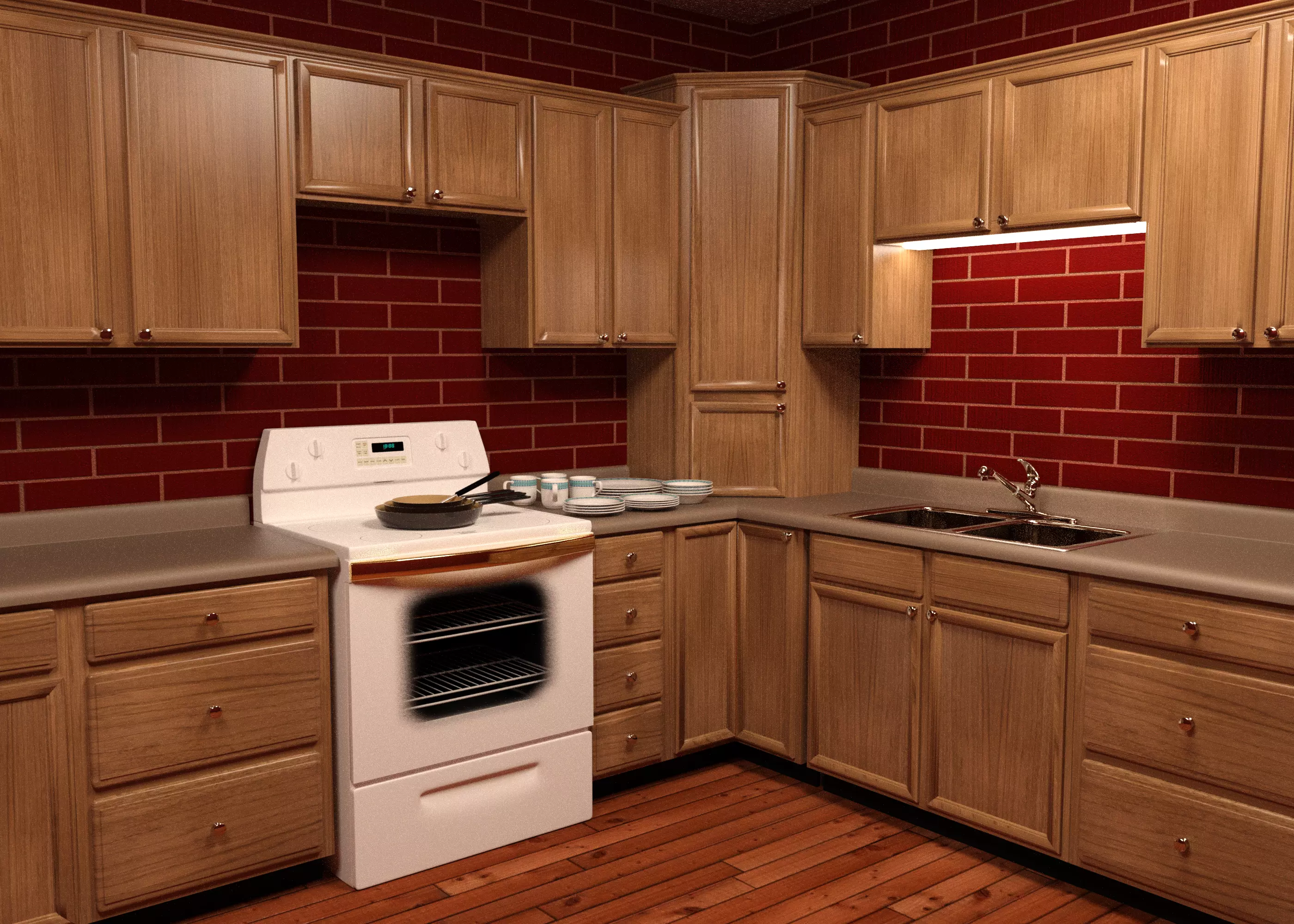 Kitchen Cabinets 3D model_0