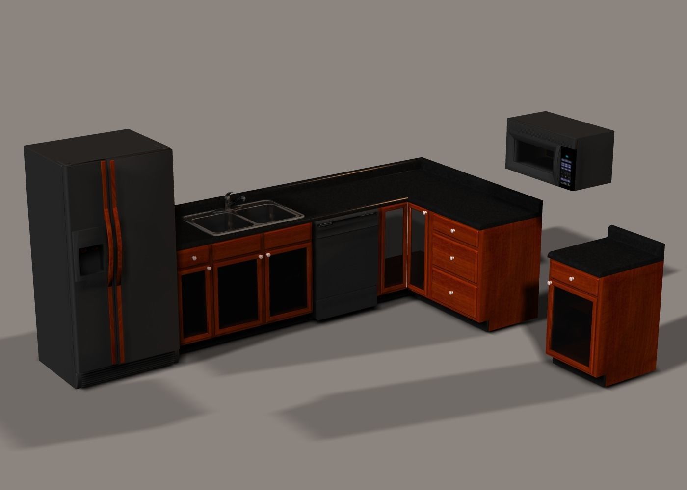 Kitchen Cabinets 3D model_3