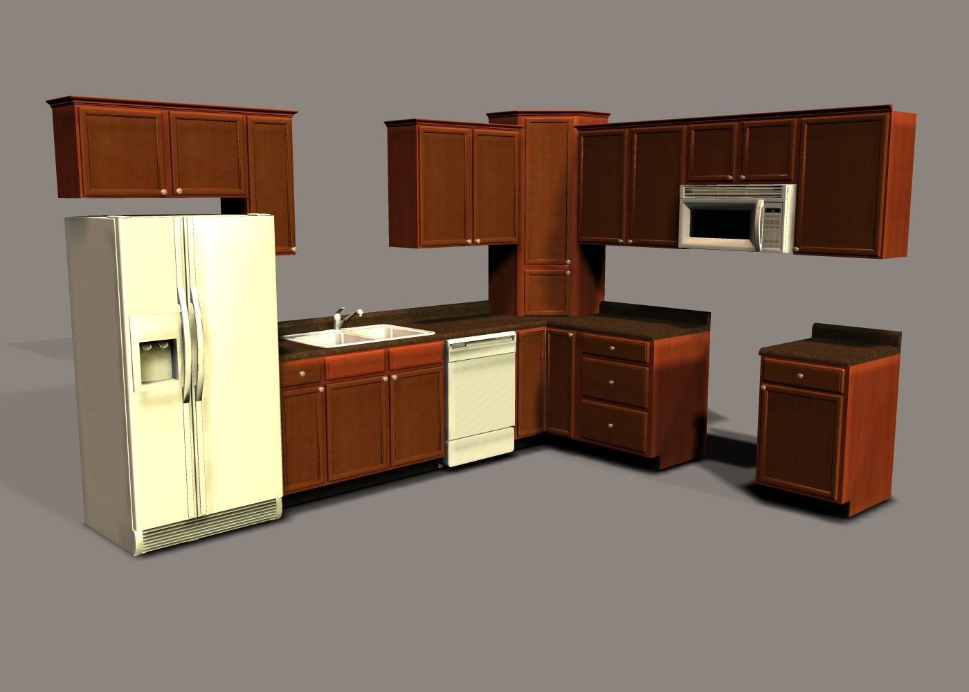 Kitchen Cabinets 3D model_1