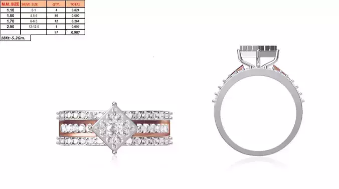 Rose Gold Engagement Ring With Diamonds 47