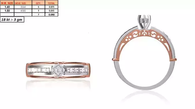 Rose Gold Engagement Ring With Diamonds 49