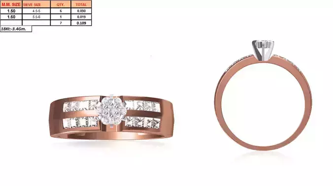 Rose Gold Engagement Ring With Diamonds 51