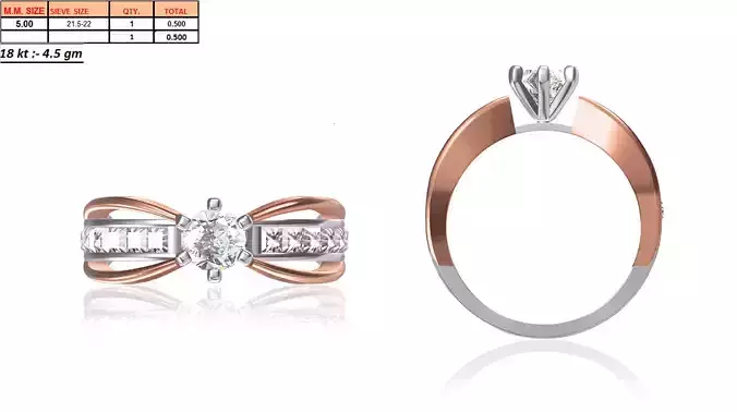 Rose Gold Engagement Ring With Diamonds 52