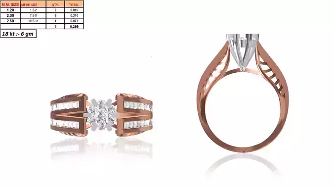 Rose Gold Engagement Ring With Diamonds 54