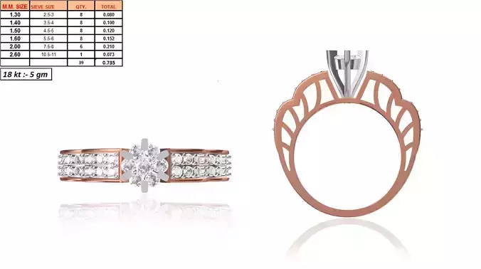 Rose Gold Engagement Ring With Diamonds 55
