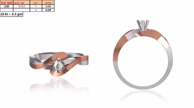 Swirl Ring With Diamonds 5