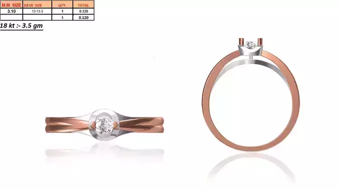 Rose Gold Engagement Ring With Diamonds 56