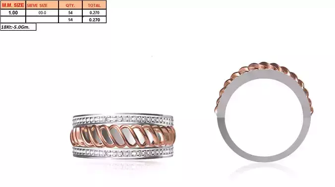 Multi Metal Engagement Ring With Diamonds 15