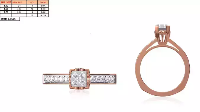 Rose Gold Engagement Ring With Diamonds 57