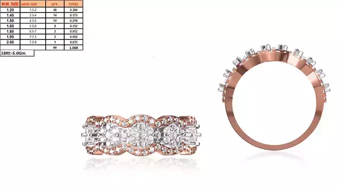 Rose Gold Engagement Ring With Diamonds 58