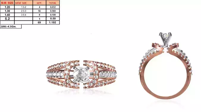 Rose Gold Engagement Ring With Diamonds 59