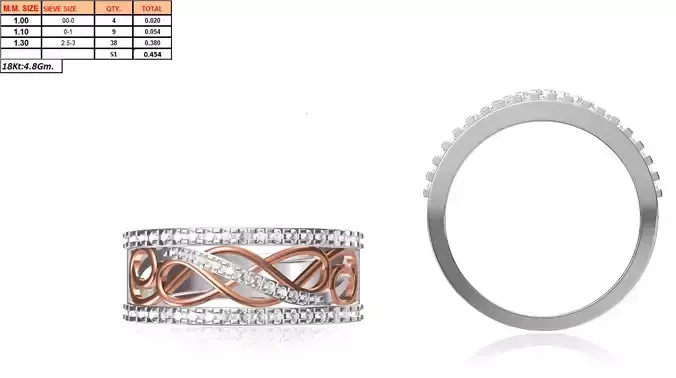 Multi Metal Engagement Ring With Diamonds 17