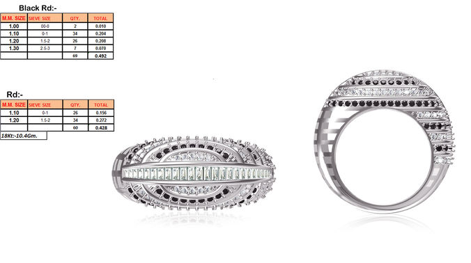 Thick Silver Ring With Gem 3D print model