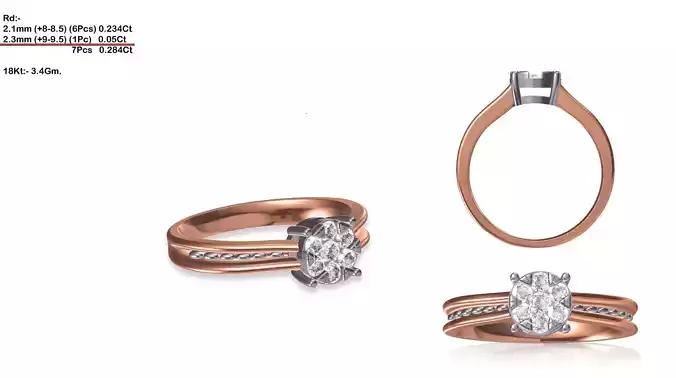 Rose Gold Engagement Ring With Diamonds 63