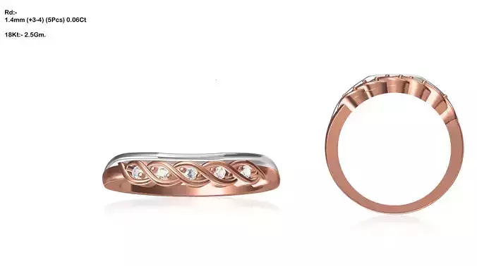 Rose Gold Engagement Ring With Diamonds 65