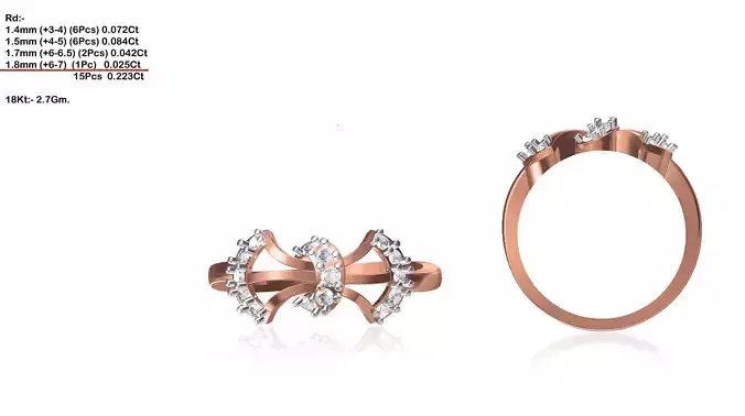 Rose Gold Engagement Ring With Diamonds 66