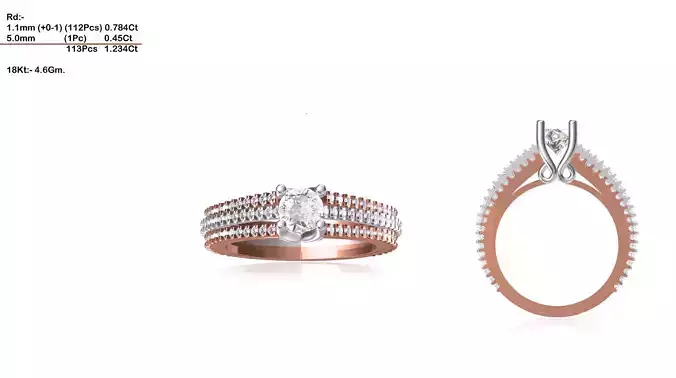 Rose Gold Engagement Ring With Diamonds 67
