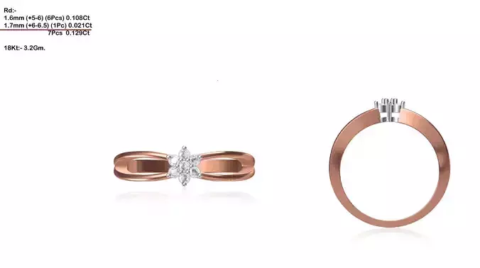 Rose Gold Engagement Ring With Diamonds 68