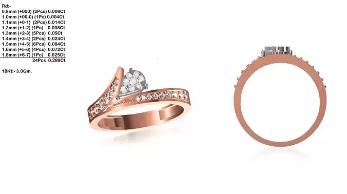 Rose Gold Engagement Ring With Diamonds 69